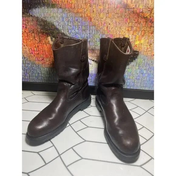 Red Wing Pecos 701 Steel Toe Boots Sz 10.5 B
